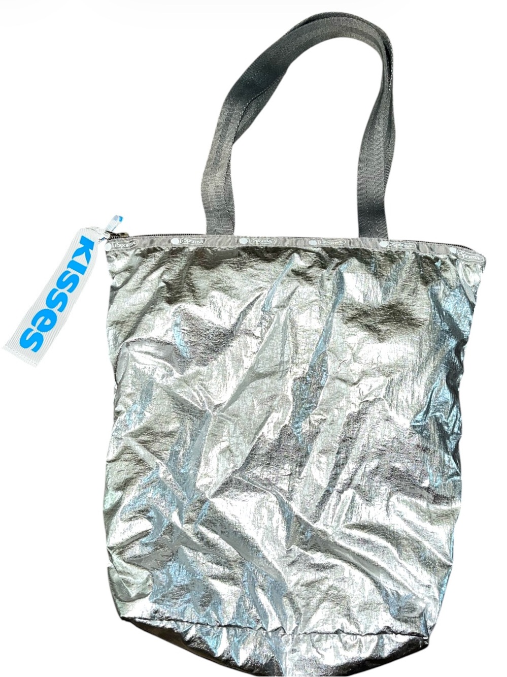 Lesportsac x Hershey metallic silver medium tote bag RARE